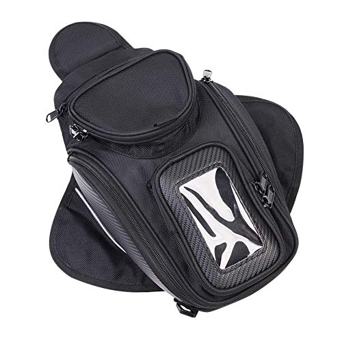 Remaiw moto Bolsa universal para tanque de combustível de óleo de motocicleta, bolsa magnética à prova d'água preta