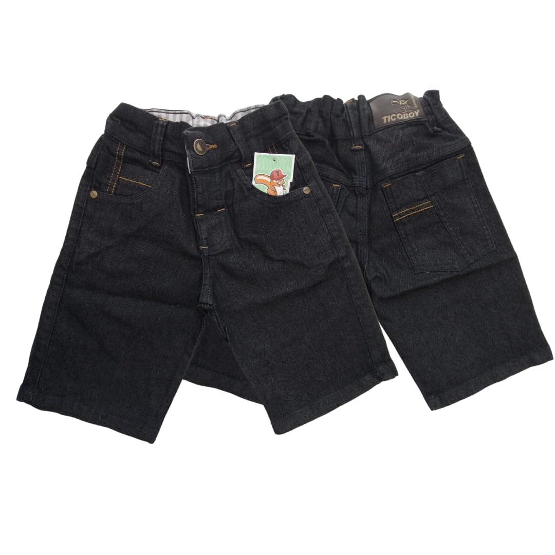 Bermuda Jeans Infantil Menino, Regulador na Cintura, 2-6 Anos, Preta em promoção! Veja a oferta e mais achadinhos de Meninos 4 Hoje é o melhor dia para comprar Bermuda Jeans Infantil Menino, Regulador na Cintura, 2-6 Anos, Preta com aquele preço maroto! Promoção! Aproveite a oferta! 4