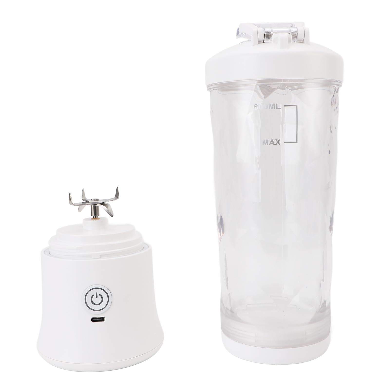 Mélangeur Portable, Mini Mélangeur Rechargeable USB C 600 Ml avec Lames en Acier Inoxydable, Tasse de Presse-agrumes Personnelle 18 000 Tr/min, Lumière RVB pour Smoothies à la Maison, à la