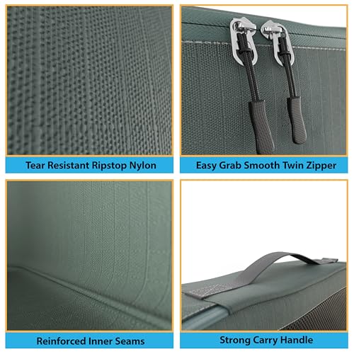 Extra Deep Packing Cubes for Suitcases - 6PCS Suitcase Organiser Bags Set (XL, L, M, S, Shoe Bag, Laundry Bag) - Durable Nylon Ripstop Fabric - Holiday Travel Essentials (Grey) - Image 5