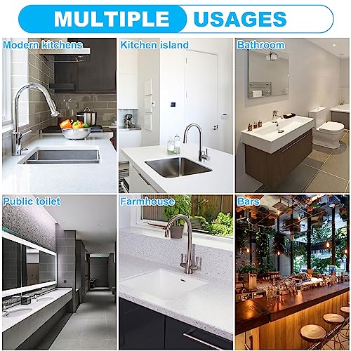 Kitchen Sink Splash Guard, 32\"x 5.5\", Silicone Faucet Splash Guard, Longer Silicone Sink Mat for Kitchen, Bathroom, Laundry Room, Farmhouse, Bar & RV (Gray)
