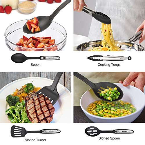 NEXGADGET-Utensilios-de-Cocina-de-Acero-Inoxidable-y-Nylon-42-piezas-Set-de-Cuchara-Espatula-Tenedor-Pinzas-Cucharon-Abrebotellas-Peladora-de-Papas-Tijeras-de-Cocina-Cucharas-Medidoras-etc