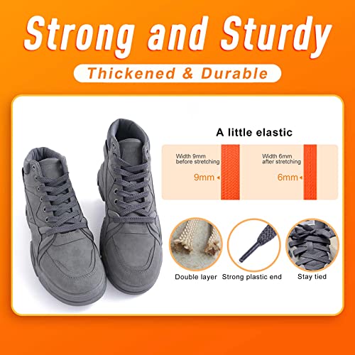 Image of VSUDO 2 Pairs Double Layer Flat Sneaker Shoe Lace, Flat Shoelace /Shoe String