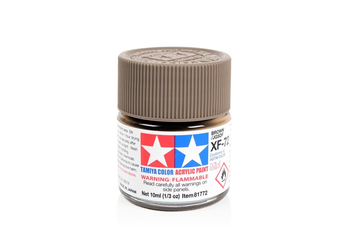 Tamiya Acrylic Mini XF-72 Flat Brown 10ml Paint Bottle