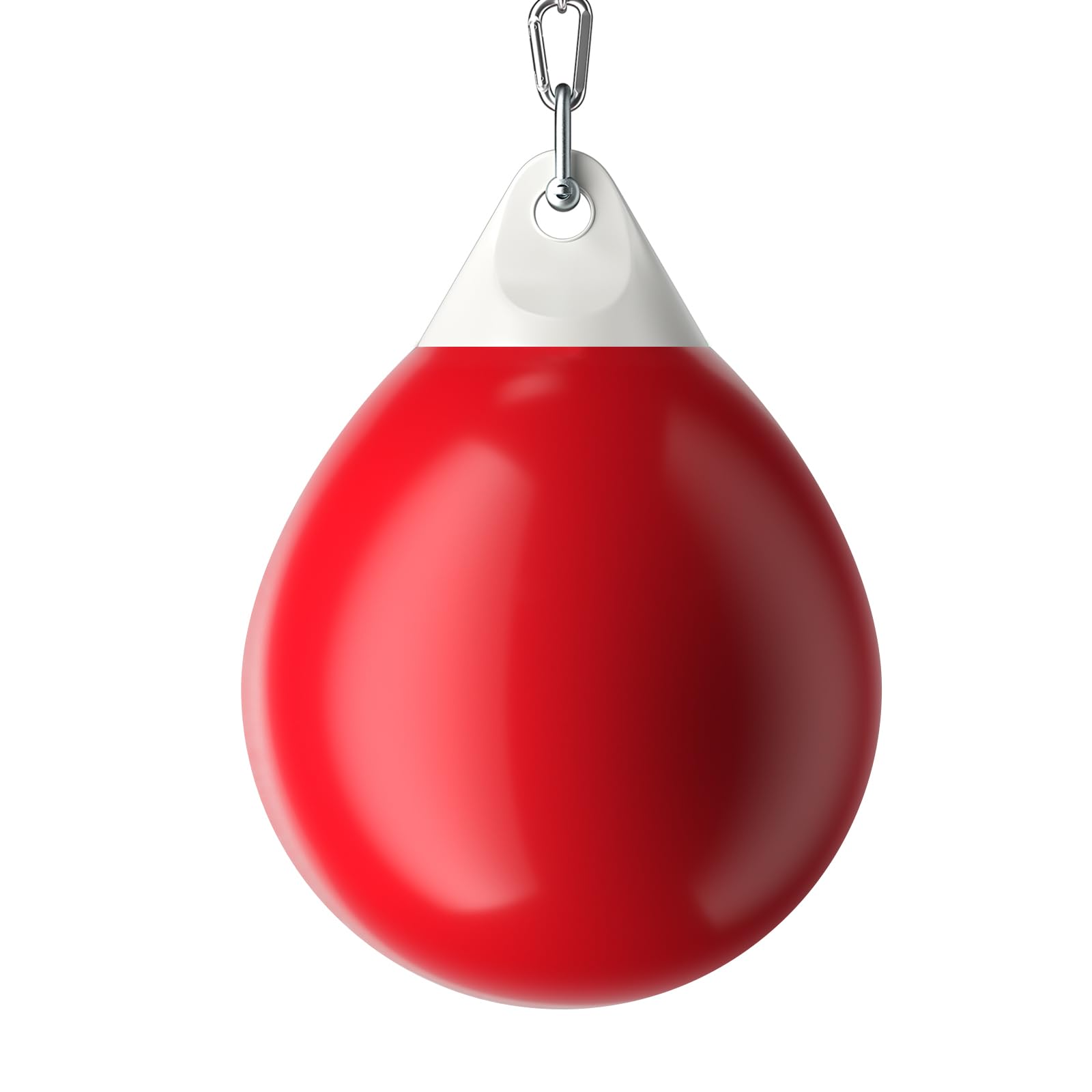 GYMAX 45cm/52cm Water Boxing Bag, 50kg/70kg Heavy Bag with Water Injection Hose and Hanging Accessories, Professional Aqua Punching Bag for Kids, Teens & Adults (Red, 45 x 58cm)