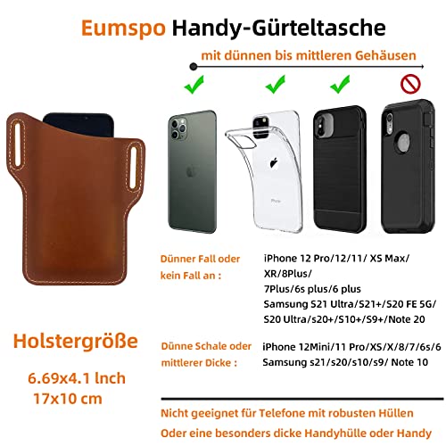 Eumspo Custodia in vera pelle per iPhone 13 12 11