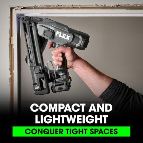 Image of FLEX 24V Brushless Cordless 15 Gauge 1-1 /4-inch to 2-1 /2-inch Angled Finish Nailer Kit with 2.5Ah Lithium Battery and 160W Fast Charger - FX4311B-1A
