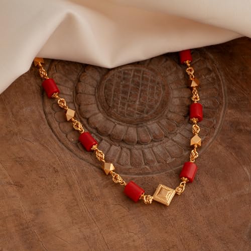 Image of Radha's Creations jewellery GSB mangalorean chain for women one gram gold