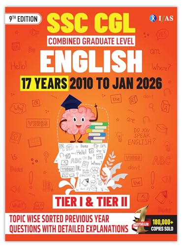 Image of SSC CGL English Book 2026 | Tier 1 & Tier 2 -17 Years (2010- Jan 2026) Previous Year Solved Papers with Detailed Solutions | Topicwise English Book for SSC CGL 2026 Exam | IFAS Publications
