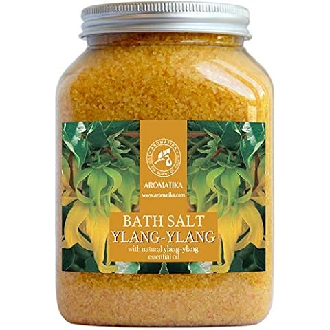 Badesalz Ylang Ylang 1300g - 100% Natürlichem Ätherischen Ylangöl - Besten für Guten Schlaf - Stressabbau Cover