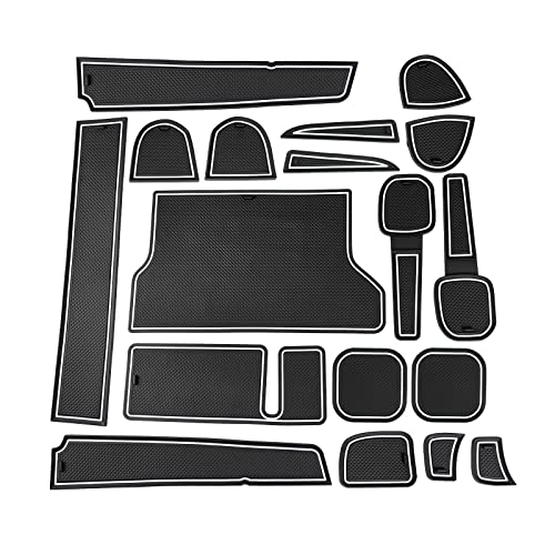 SXCY 新型 トヨタ シエンタ 10系 3代目 インテリアラバーマット インテリアマット ゴムマット ドアポケットマット コンソールマット 騒音防止 キズ防止 簡単取付 カスタム アクセサリ 内装パーツ ドリンクパッド (白)