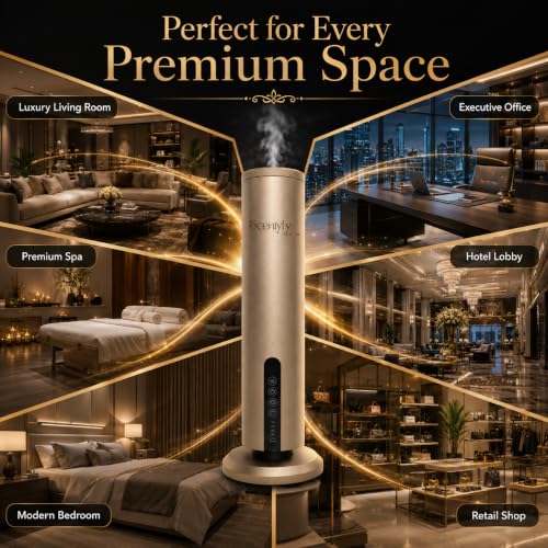 Image of SCENTYFY by STARQ Aura Smart Air Scent Diffuser, Waterless Aroma Machine with Cold Atomization, Ultra Quiet No-Heat Technology for Home, Office, Gym & Hotel with 100ml Starter Perfume