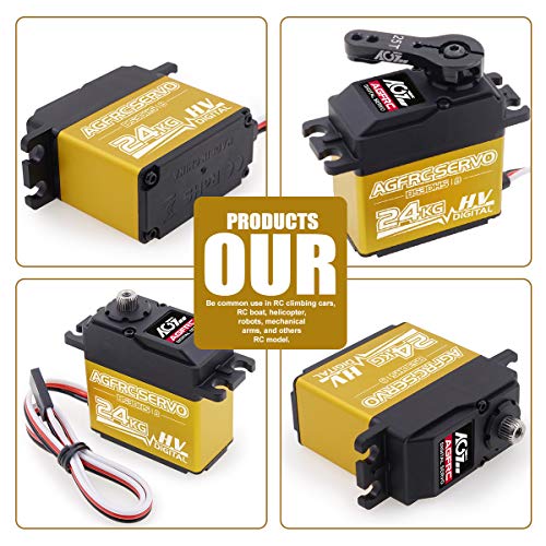 Agfrc 24Kg Digital High Torque Servo Programmable Metal Gear Steering Servo For 1/10 Rc Model, 180 Degree (B53Dhs) #TOP6
