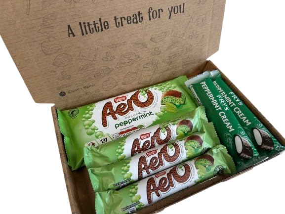 Mint Chocolate Gift Box Bubbly Mint Hamper Present Peppermint Retro Letterbox