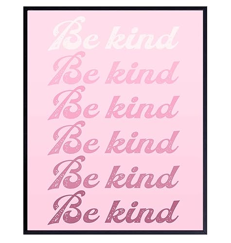 Miniatura 1 de Kindness Preppy Wall Art & Decor - Be Kind Sign - Aesthetic Indie Poster - Classroom Family Wall Art - Contemporary art Inspiration Home Decor -