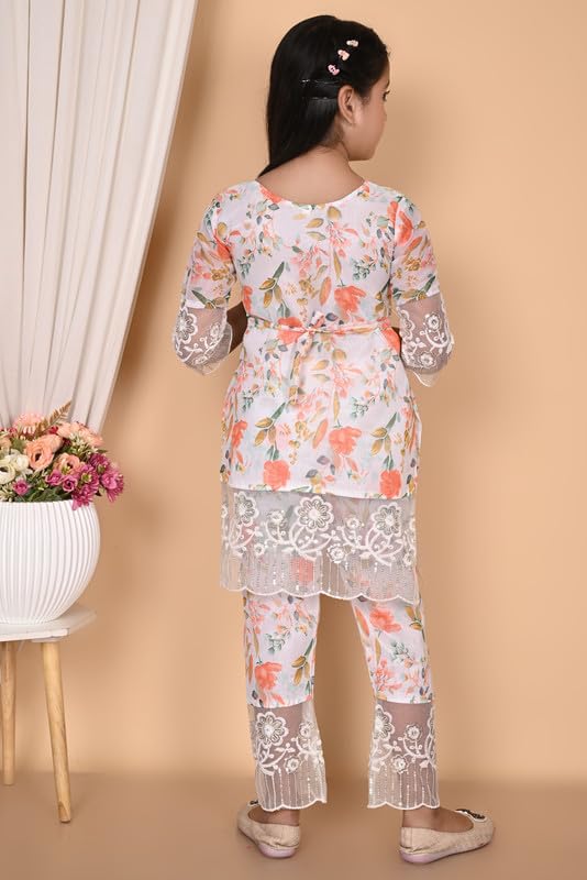 Image of Elegent Girl Dresses|| Ebroidery Dress For Girls || Cotton Blend,INDIANSUIT 2-12 YEARS