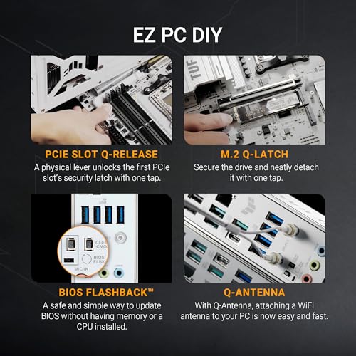 Image of ASUS TUF Gaming B850M-PLUS WIFI7 W Motherboard Socket AMD AM5 (Micro-ATX, DDR5, PCIe 5.0, 3X M.2 Slots, Realtek 2.5Gb Ethernet, Rear 20Gbps Type-C, Front USB 10Gbps Type-C)