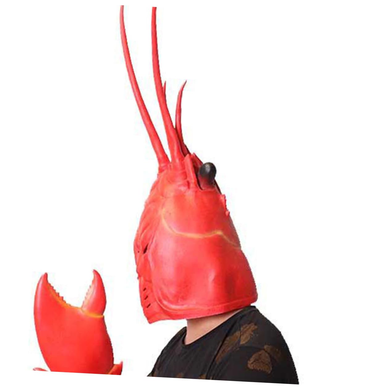 TOYANDONA Sombrero de Langosta Rojo de Látex para Disfraz de Halloween, Accesorio de Cosplay Divertido Diseño Animal, Máscara Decorativa Ligera para Fiestas y Eventos