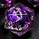 FONVGOGO DND Würfel Set Bewegliche Drachenauge Harz Dungeons and Dragons Würfel 7 Stück Polyedrische DND Würfel Spielwürfel mit Geschenkbox DND Dice Set (Drachenauge Lila)