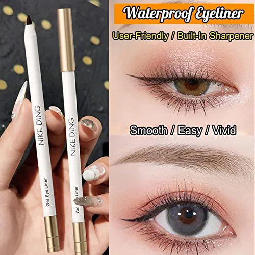 Fetnhu Heykomi Non-Smudging Waterproof And Long-Lasting Eyeliner Pencil, Heykomi Makeup Waterproof Eye Liner Pencils, Quick Drying Long Lasting Waterproof And Sweat Proof Eyeliner (2Pcs Black) #TOP1