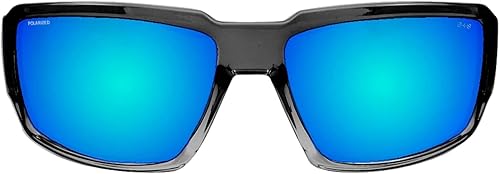 Miniatura 6 de BOMBER BG114ICE - Gafas de sol polarizadas para hombre, marco ahumado de cristal de 2 tonos con espejo azul hielo, lentes de seguridad polarizadas