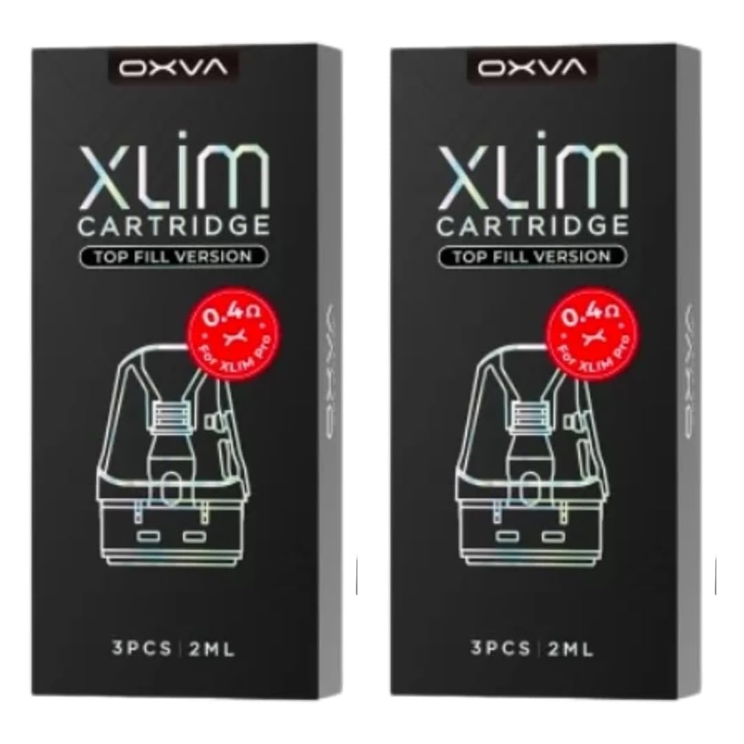 OXVA Xlim Pods V3 (0.4) New Oxva Vape Pods for Oxva XLIM Pro, Xlim Vape Kit Xlim SE Xlim 2ml Cartridge Top Filling v3 Pod Pack of 3 No Nicotine (0.4 2 x 3 Pack)