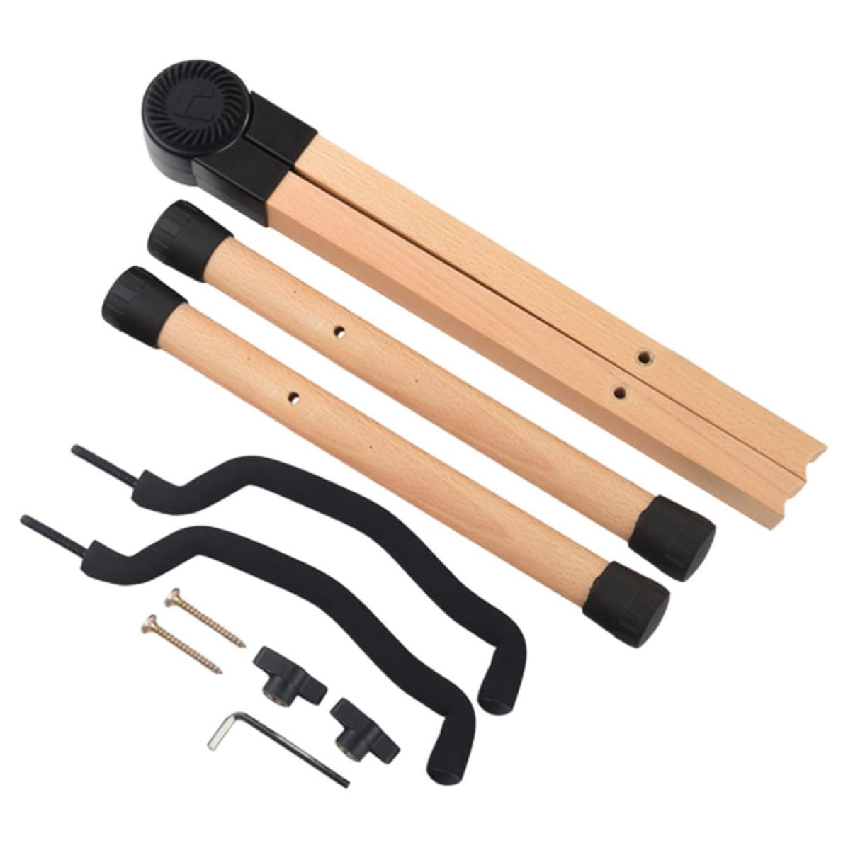 Hemobllo Soporte de Guitarra de Suelo Plegable de Madera Marrón Estructura Ukulele y Violín, Resistente al Desgaste y Versátil para Músicos