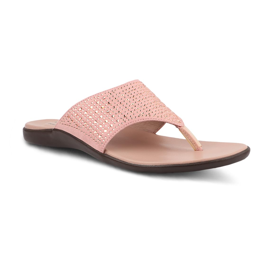 Fashion Flat Slippers with Studded Design For Women's-image-41