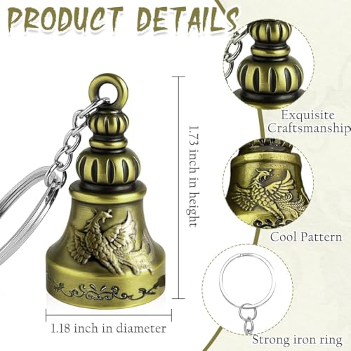 Image of Guardian Bell KeyChain Tibetan Key Chain Good Luck Key Chain
