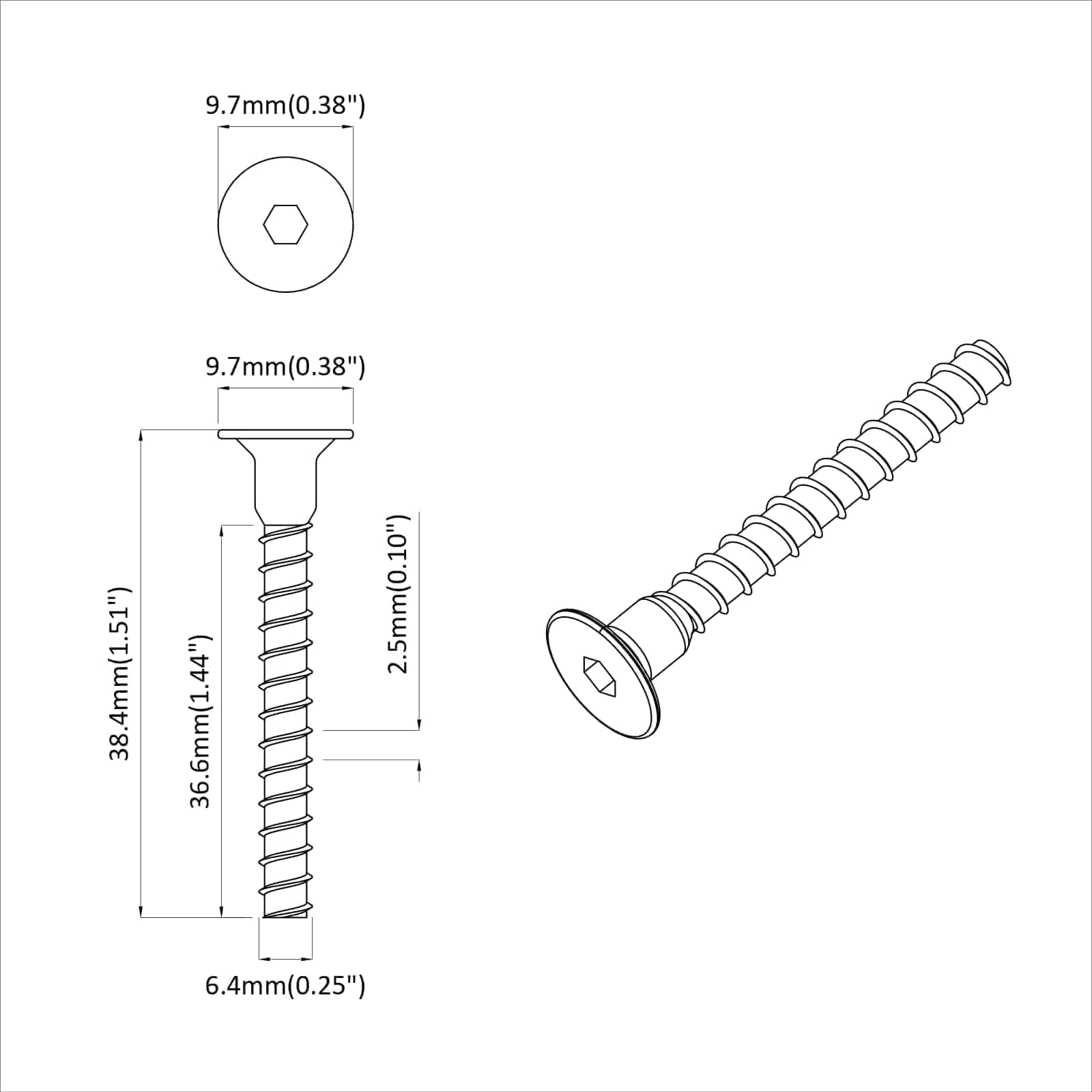 vidaXL Tornillo de Cabeza de Capuchón de Enchufe 3072 pcs Negro Hierro, Perno de Cabeza Socket, Herramienta de fijación, componente de Hardware, instalación de Tornillos DIY