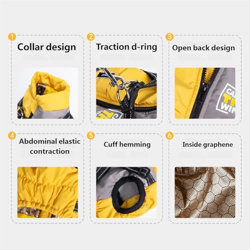 Abrigo de perro grande para invierno ropa cómoda y cálida 8
