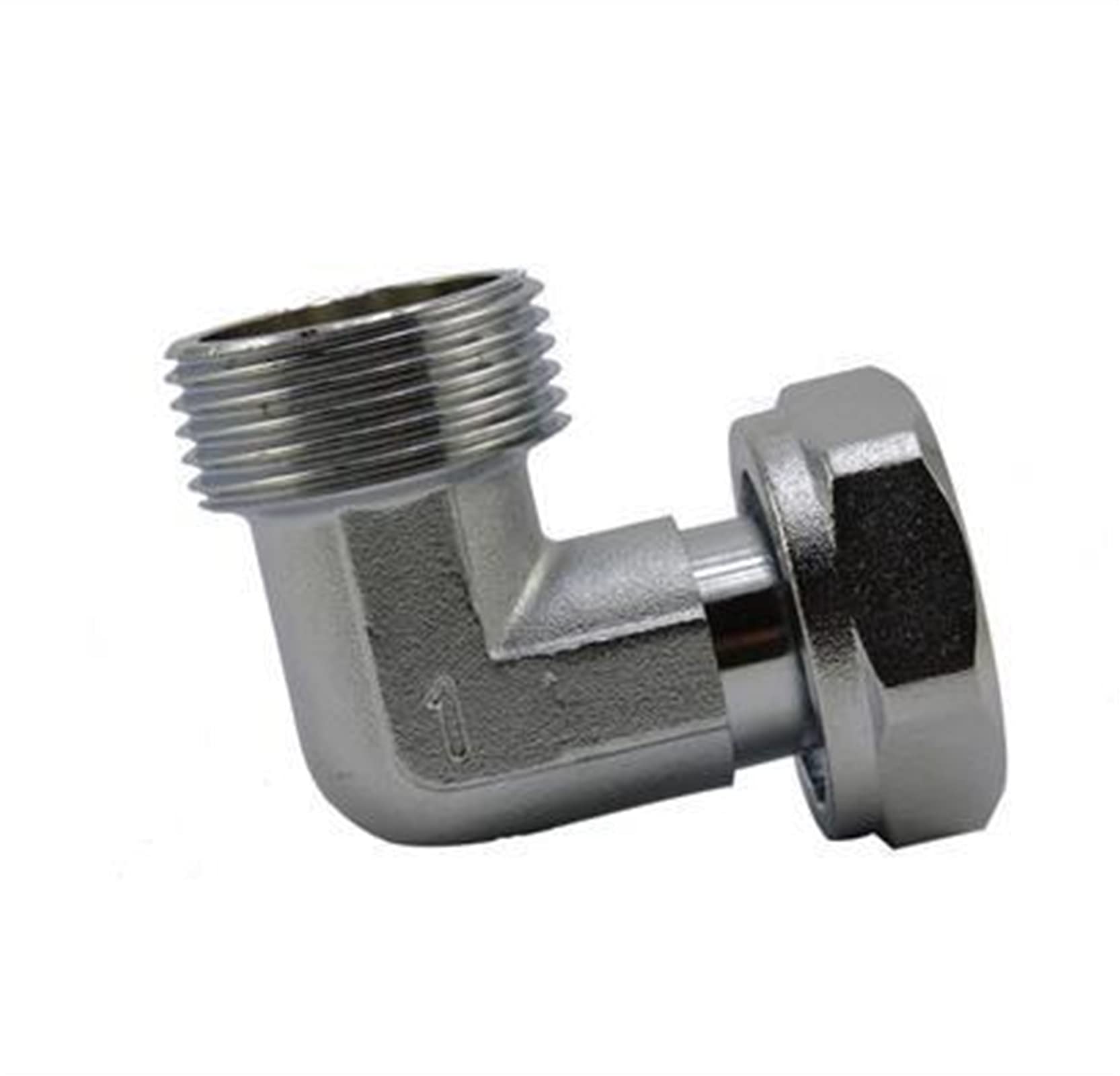 Mdingbao-Manguera de latón 1/2 "Macho x 1/2" Hembra o DN20 3/4 "Macho x 3/4" Mujer 1 "x 1" Brass giratorios/Níquel Plateado Codo Agua Agitua, 2pcs, Conector de Manguera de jardín