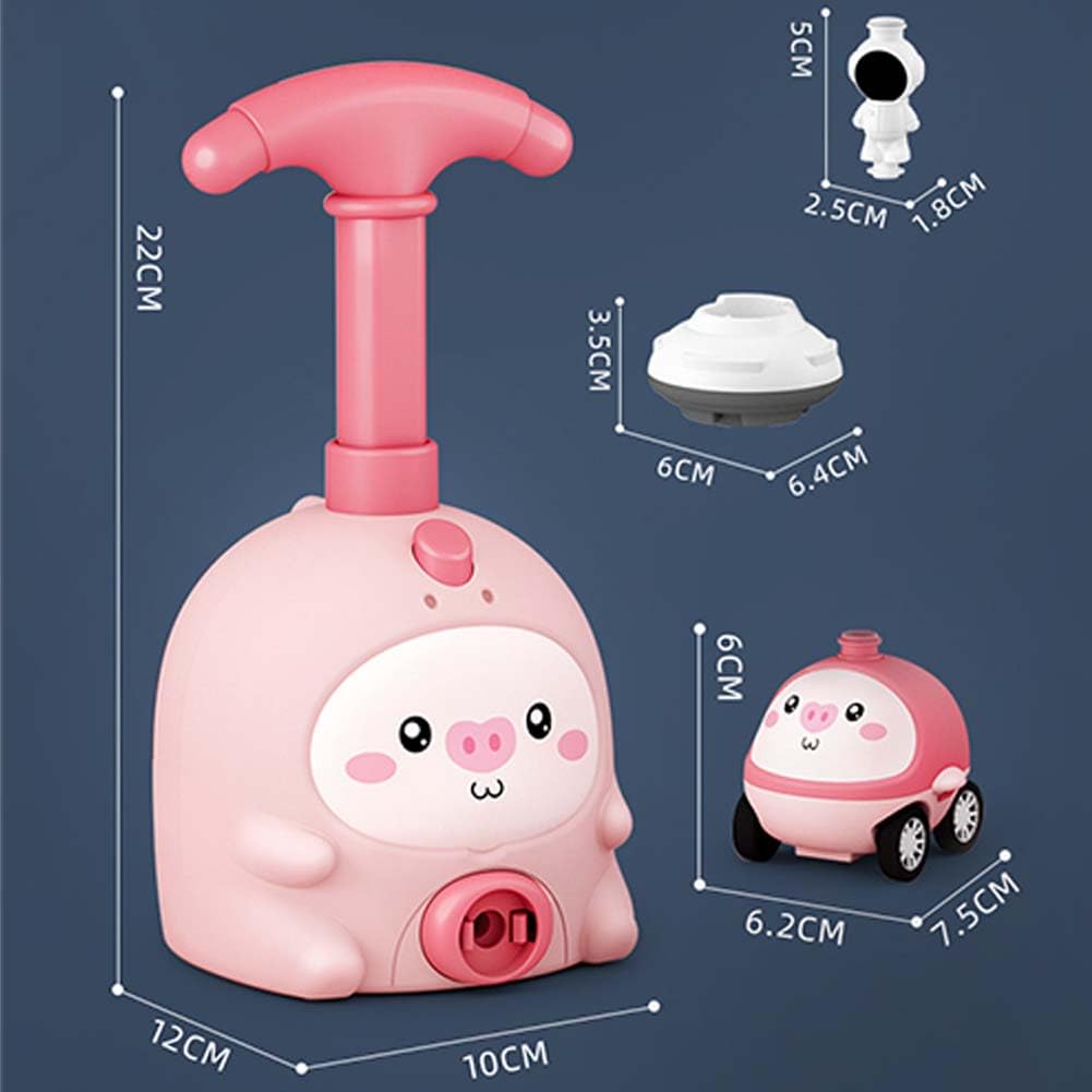 Animal Air Powered Balloon Car Toy, Animal Balloon Car Toy, Air Powered Balloons Car Launcher Set,Easy Manual BalloonPump,DIY Physics Learning for Party Fun (#C+2car) — view 4