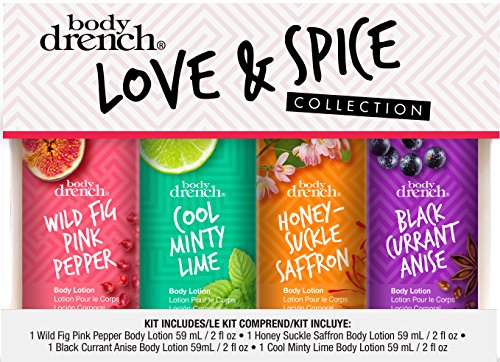 Love & Spice Body Lotion Minis, in 4 signature scents to keep your body moisturized, feeling smooth and lightly scented
