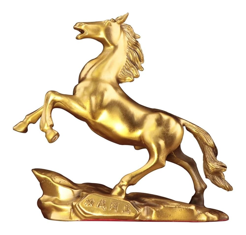 KUKUUU Horse Statue Golden Deco Figure Sculpture For Modern Home Office Decoration Accessories