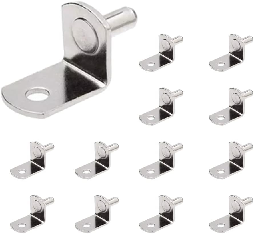 CORTNEY Shelf Support Pegs, 20Pcs 6mm L Shape Metal Shelf Pegs for