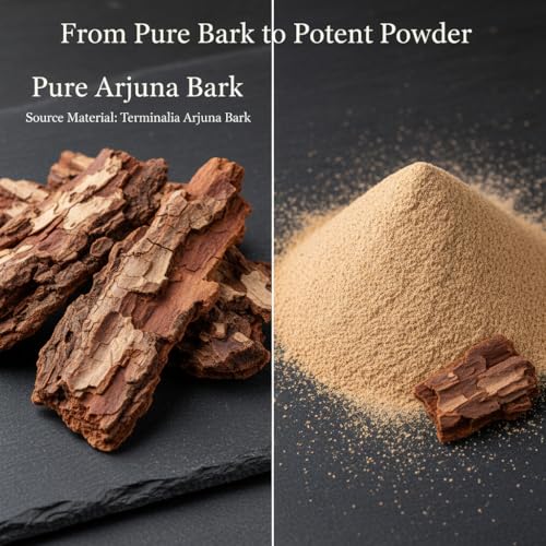 Image of HERBAL HILLS Arjuna Powder 1kg | Terminalia Arjuna Bark for Cardiovascular Health, Healthy Blood Pressure & Circulation Support