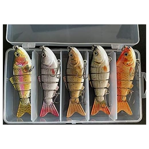 Sneaky Paws Fishing Lures Jointed Swimbait for Bass, Perch, Pike Walleye Muskie (Combo D)