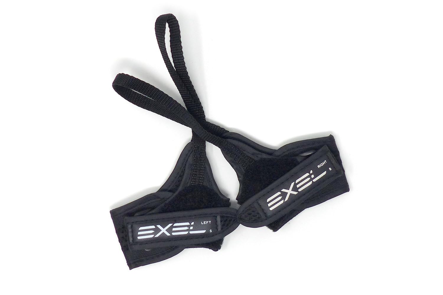 EXEL | Dragonne de marche nordique Evolution (1 paire) noire, passant pour trou pour le pouce
