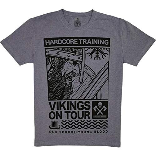 Chemise fitness homme gris Hardcore Training t-shirt sport course workout