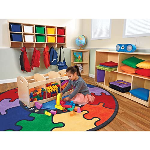 Image of Children's Factory 10-Section Wall Locker, Classroom Organization, Cubbies for Daycare, Preschool, 12 inchD x 48 inchW x 19 inchH