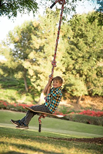 Be Mindful Skateboard Swing and Climbing Rope for Children (16 Foot)