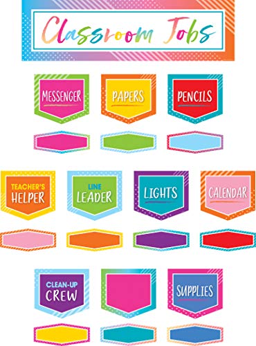 Colorful Vibes Classroom Jobs Mini Bulletin Board
