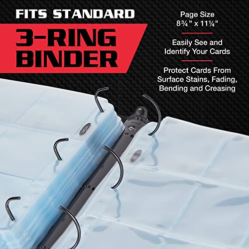 20 - Clear BCW Brand 9 Pocket Page 3 Ring Binder