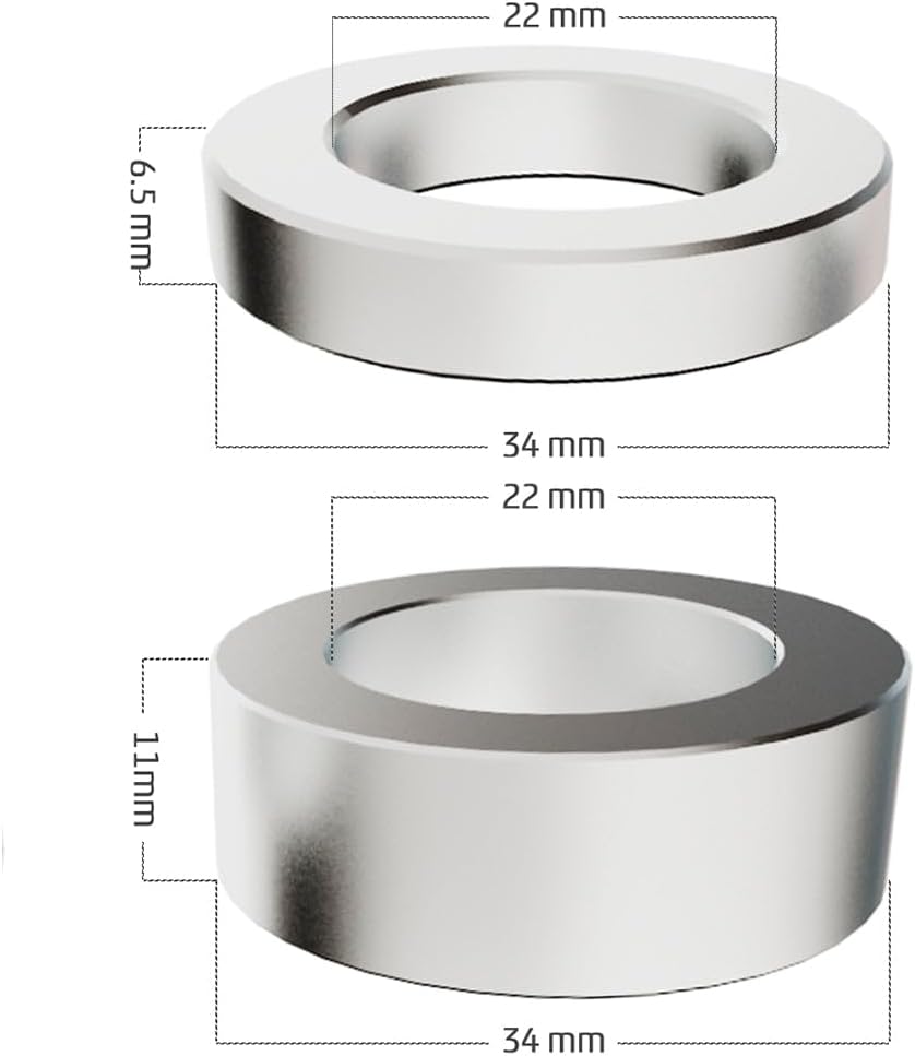 BOBBERCYCLE Compatible with Honda Shadow Handlebar Riser Bushings Spacer (TOP & Bottom) 4pc (RAW Aluminum)