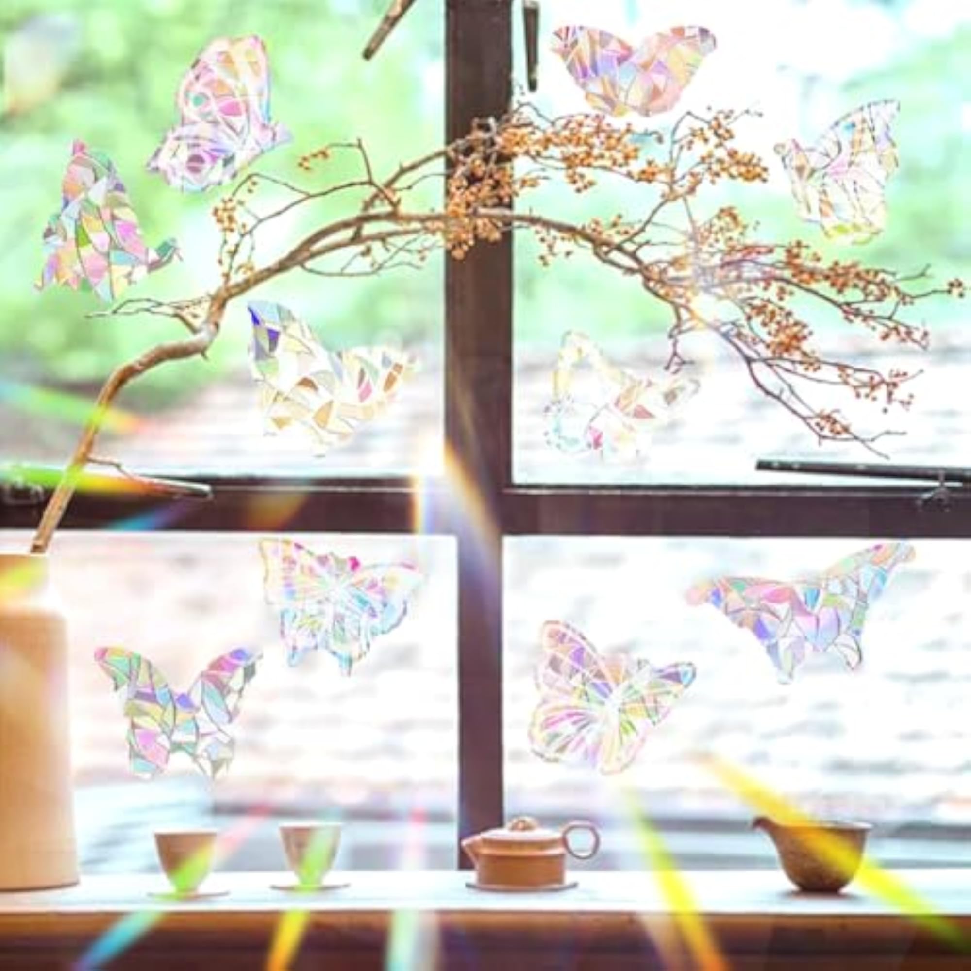 3D Butterflies Electrostatic Window Sticker, 12 Pcs