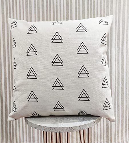 Efolki Boho Throw Pillow Covers For Couch And Bed 18X18 Set Of 6, Boho Decor,Spring Home Decor, Bedroom Living Room Farmhouse Boho Decor, Fall Decorations For Home (White Triangle) #TOP3