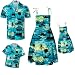SANGTREE Family Matching Hawaiian Outfits, Casual Beach Travel Clothes ，Vacation Clothing Set for Men, Hawaiian Teal, 3X-Large