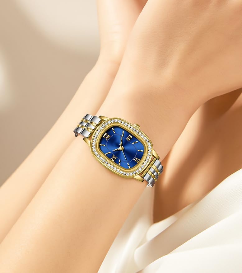 Vintage Women’s Watch Luxury Oval Easy Read Ladies Wrist Watch Quartz Elegant Waterproof Watches Adjustable Strap with Tool - Image 2