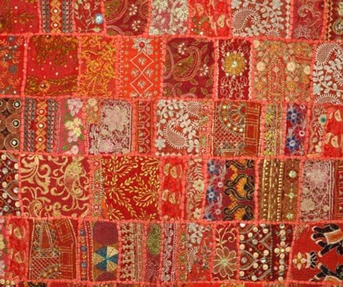 Arprani Handmade wall Hanging-Dining Table Cloth Rectangle Table-Patchwork Tapestries-Vintage Dining Table Cover-Indian Table Runner Embroidered-Indian Traditional Home Decor wall Hanging